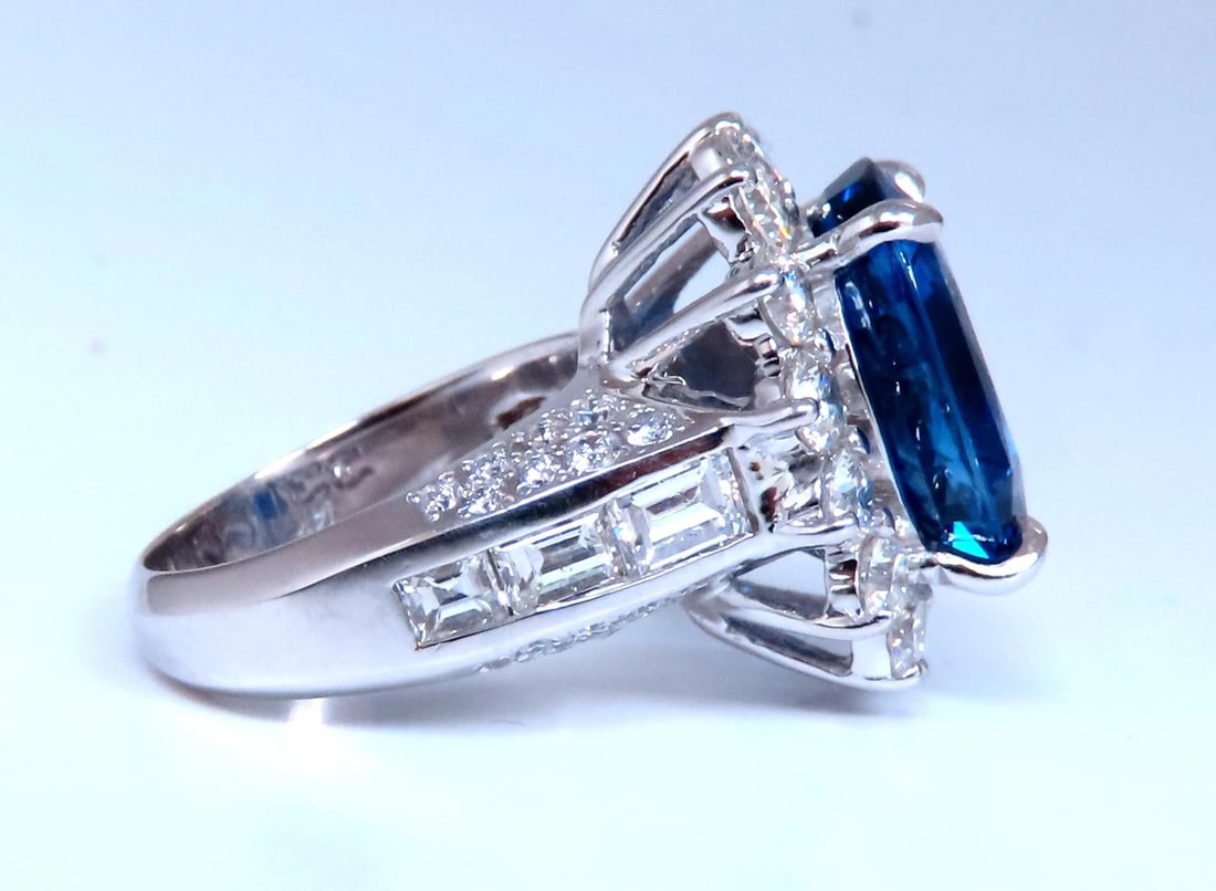 GIA Certified 11.79ct Natural Blue Sapphire Diamonds Ring 14kt Gold 85441** - 3