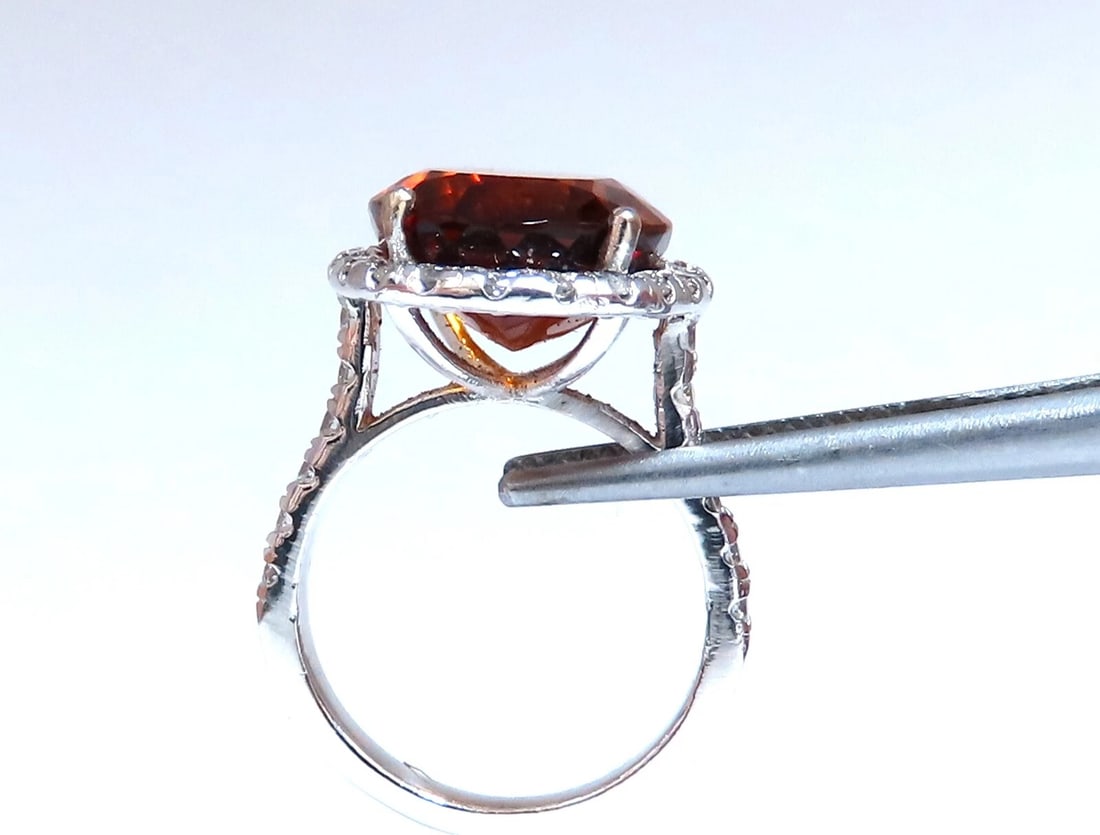 GIA Certified 9.89CT Natural citrine Cluster Ring 14 Karat ** - 3