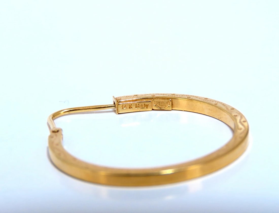 14Kt Gold Tubular Hoop Earrings Classic 26mm diameter** - 4