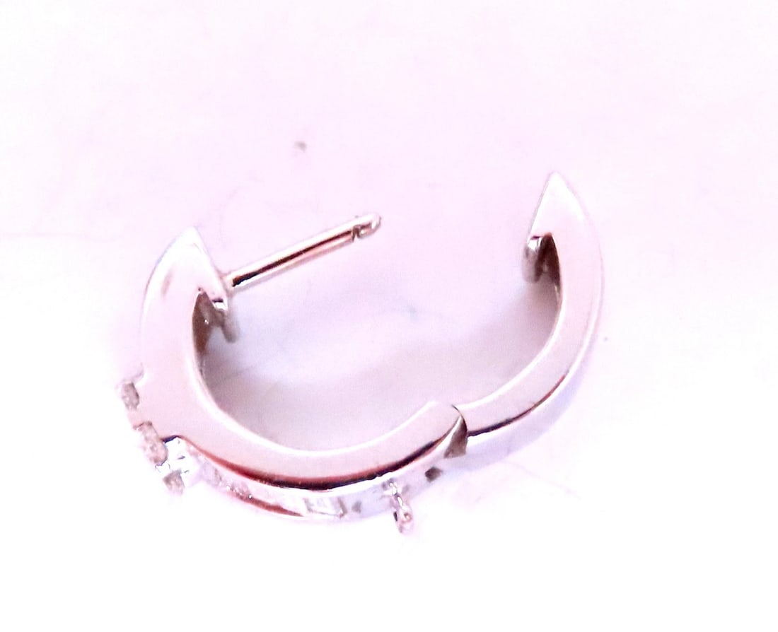 0.40ct Natural Diamonds Single Hoop Earrings his / hers 18kt Gold 12620** - 7