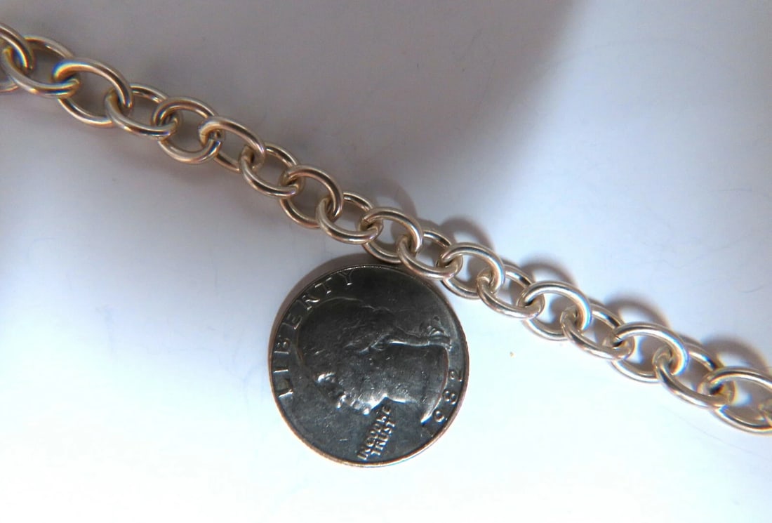 Sterling Silver Toggle Charm Link Bracelet** - 4