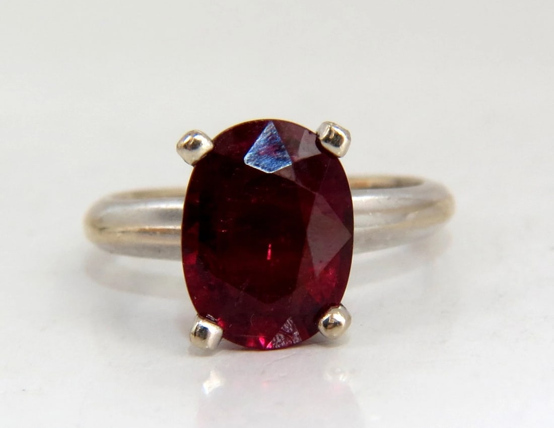 2.65ct Natural Tourmaline Solitaire Ring 14kt**: Title: 2.65ct Natural Tourmaline Solitaire Ring 14kt** Description: MAGNIFICENT JEWELS 2.65ct. Natural Bright Pink Tourmaline Solitaire ring. Semi clean clarity The Fine Gem Tourmaline 10.4 x 7.8mm