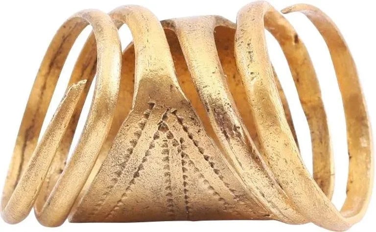 SUPERB VIKING COIL RING, 10TH-11TH CENTURY AD, SIZE 9 - 9 1/4 - 7