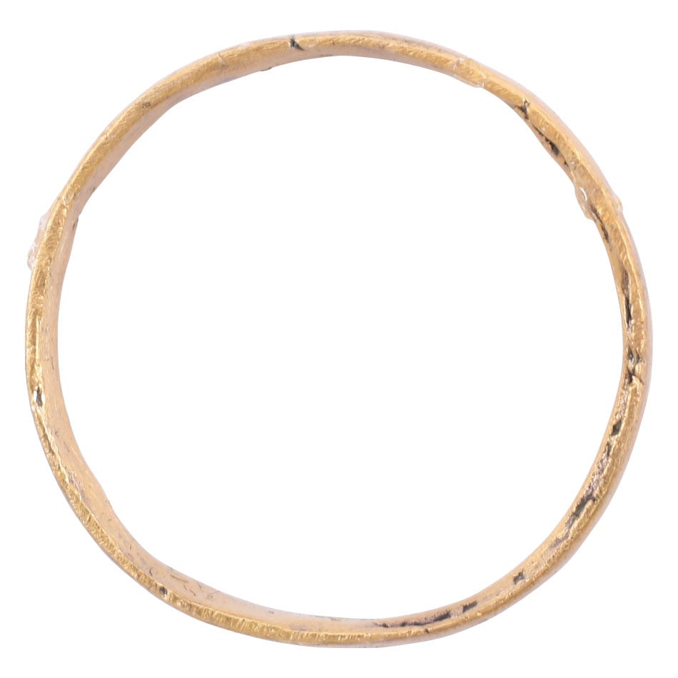 VIKING GILT WEDDING RING 866-1067 AD, SIZE 10 1/4 - 7