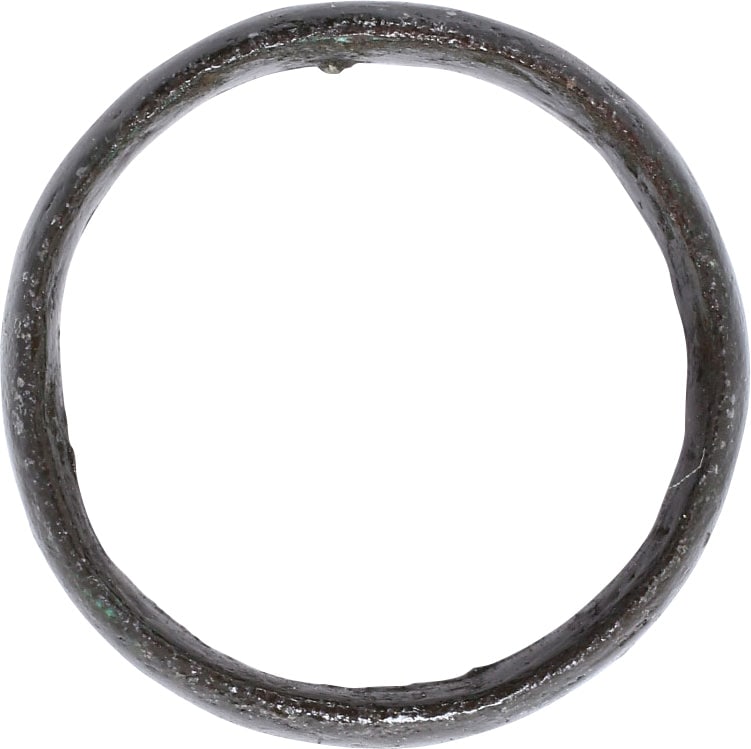 VIKING WARRIOR'S WEDDING RING AS FOUND, 900-1050 AD, SIZE 8 - 6