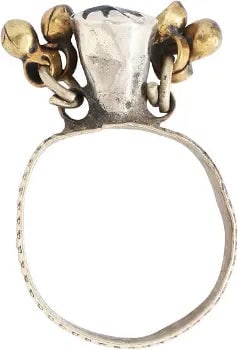 EASTERN EUROPEAN GYPSY RING, 19TH C., SIZE 9 3/4 - 7