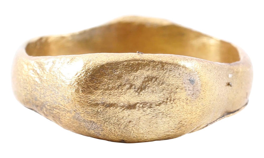 LATE ROMAN/MEDIEVAL SIGNET RING C.5TH-8TH CENTURY, SIZE 7 - 6