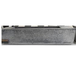 Rectangular Concrete Bio-Ethanol Tapletop Fireplace Indoor/Outdoor by Colson: A pair of rectangular concrete bio-ethanol tabletop fireplace for indoors or outdoors. Dimensions: Height - 15.5" Width - 14.5" Depth - 8" Weight - Approx. 25 lbs (for the pair) Your purchase is