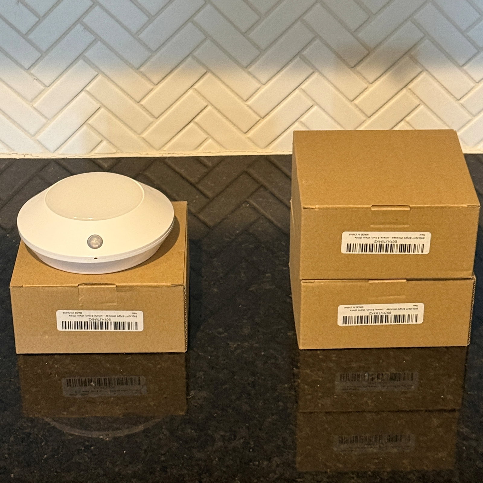 Wireless LED Motion Sensor Ceiling Lights, Set of 3 - 5
