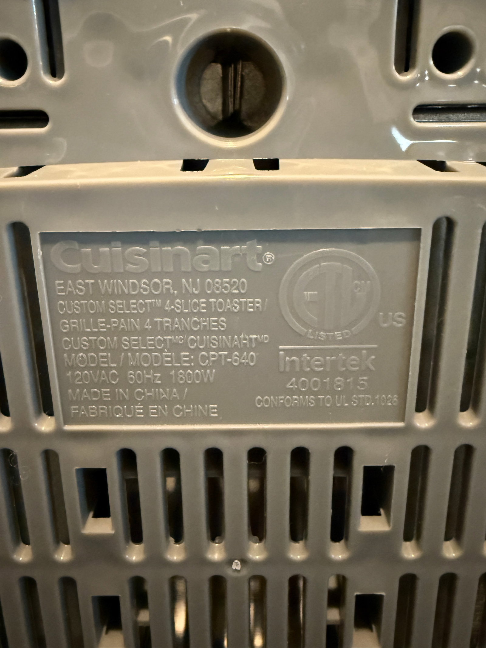 Cuisinart CPT-640 Custom Select 4-Slice Toaster - 8