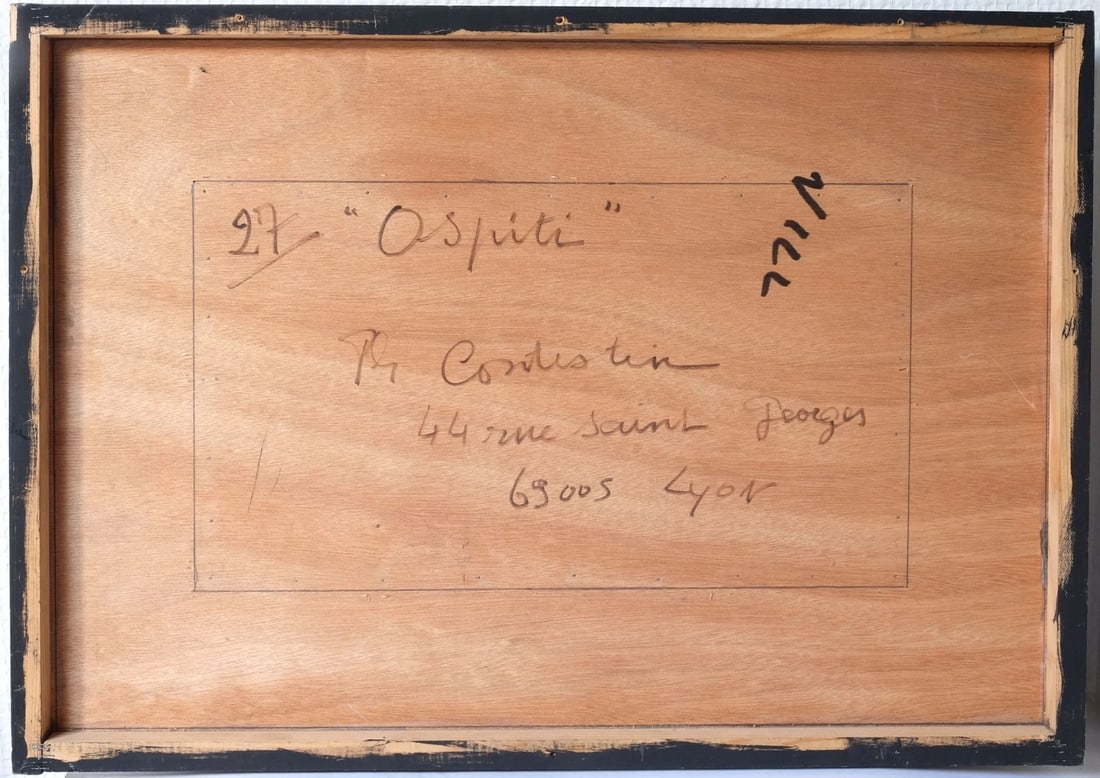 Thérèse CONTESTIN (1924) Ospiti Antique Original Painting Abstraction signed - 7