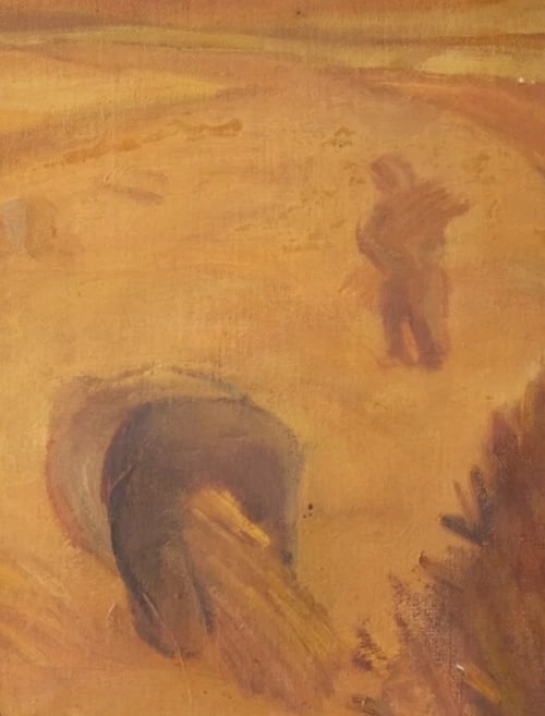 Pierre WELCOMME (1912-2013) Workers in Fields 1943 Painting - 4