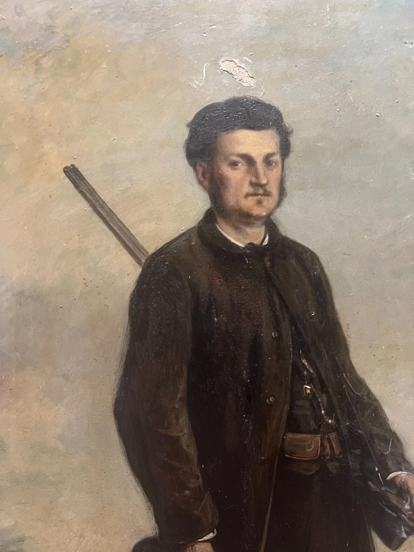 Pierre ANDRIEU (1821-1892) Man Hunter Portrait Painting - 3