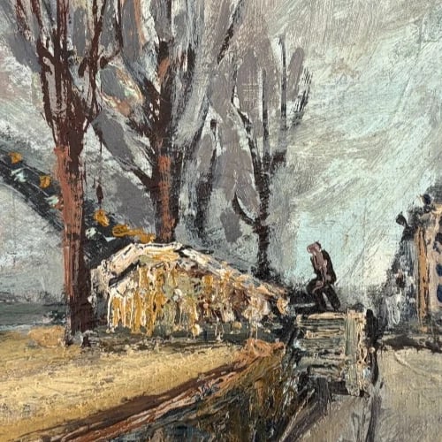 Jean VINAY (1907-1978) Canal Saint Martin, Paris - Painting Antique Oil signed - 3