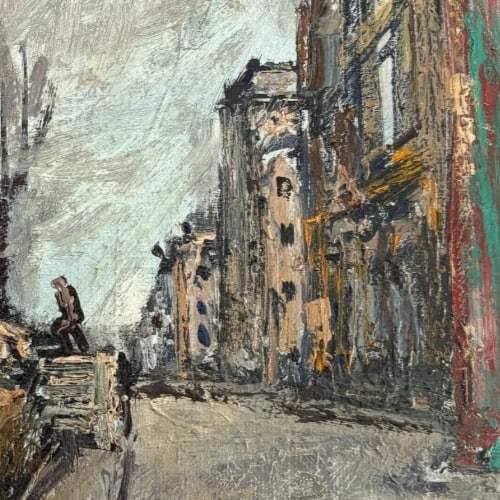 Jean VINAY (1907-1978) Canal Saint Martin, Paris - Painting Antique Oil signed - 4