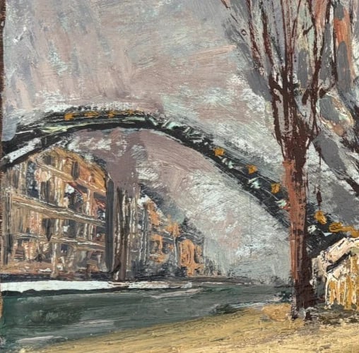 Jean VINAY (1907-1978) Canal Saint Martin, Paris - Painting Antique Oil signed - 5
