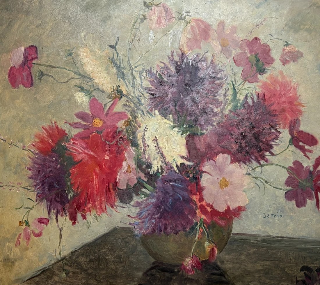 Adolphe DETEIX Painting Still Life, Flowers, Vase signed - Antique Original: Oil on cardboard 46 x 38 cm / 18.11 x 14.96 inches signed, Adolphe DETEIX small damages Reserve: $600.00 Shipping: Domestic: Flat-rate of $80.00 to anywhere within the contiguous U.S. International: F