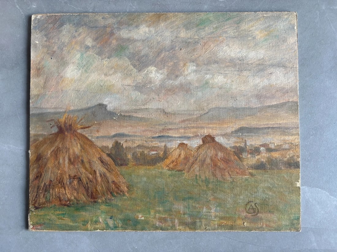 George Adolphus STOREY Landscape, Hay - Painting Antique Original Signed - 2