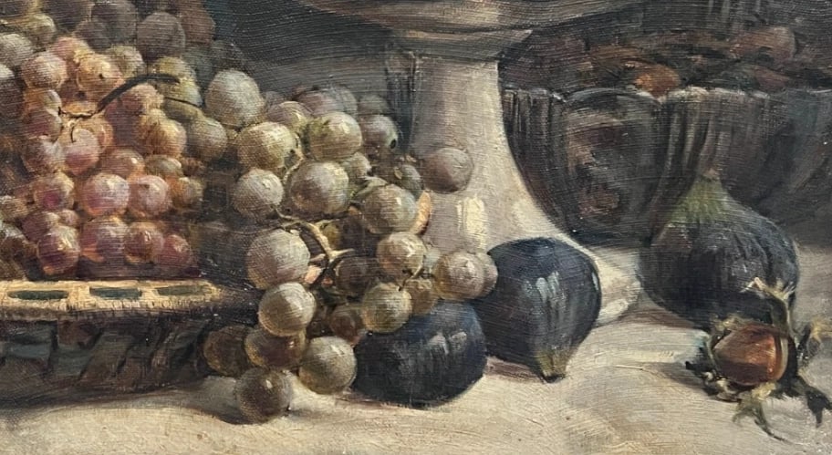 Painting by Gaston PLOQUIN (1882-1970) Grapes, Fruit Still Life - 4