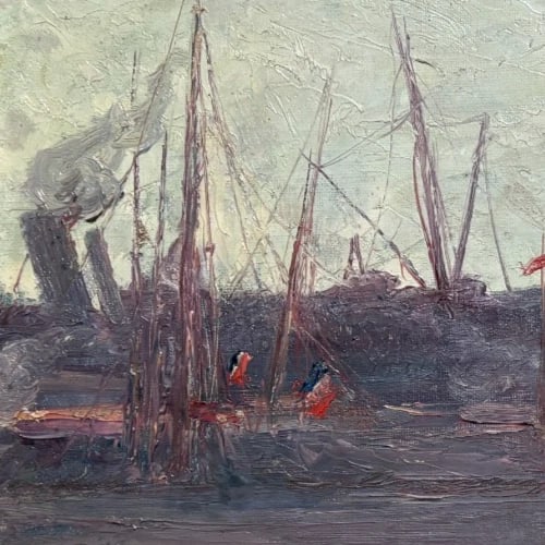Joseph PERRACHON (1883-1969) Seascape, Boats -Painting Antique Original signed - 4