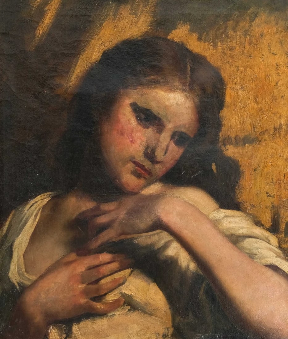 Antique Painting Original Woman Portrait 18th century Great Provenance: Oil on canvas 54 x 45 cm relined Reserve: $2,000.00 Shipping: Domestic: Flat-rate of $150.00 to anywhere within the contiguous U.S. International: Foreign shipping rates are determined by