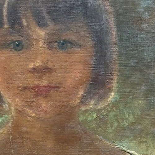 Painting by Jean Joseph ENDERS (1862-1936) Young Girl Portrait - 3
