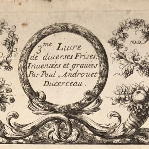 Androuet-Paul DUCERCEAU (1623-1710) Flowers - Antique Original Etchings x5 - 7