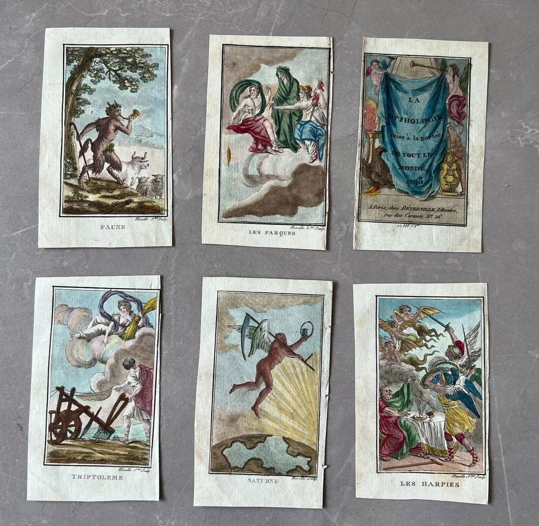 1793 Mythology Mise à la Portée de tout le Monde Antique Original Engravings - 8