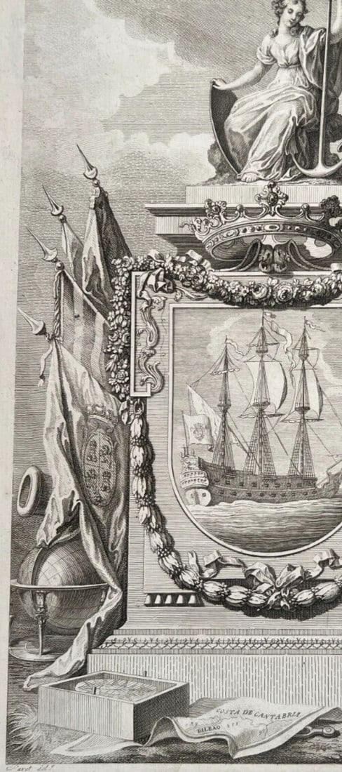 Etching Original Etching Boat, Woman, Flags, Sculpture, Travel - 5