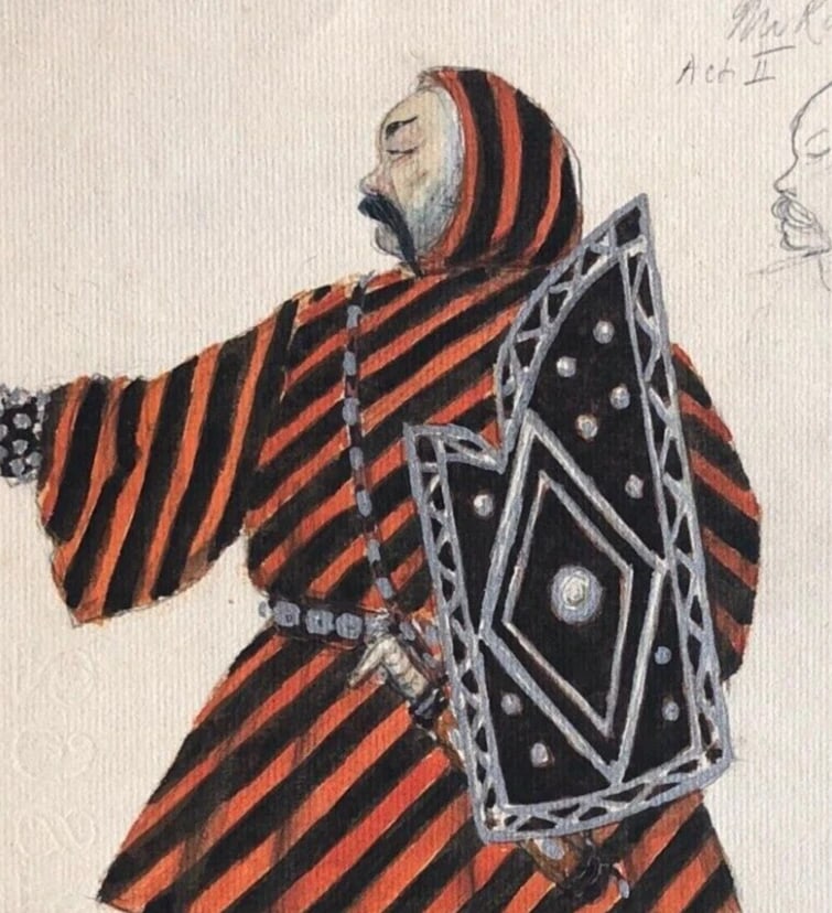 Georges Kugel BENDA (XIX-XX) Theater Murae Costumes signed Vintage Drawing - 3