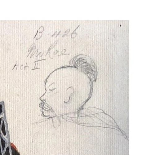 Georges Kugel BENDA (XIX-XX) Theater Murae Costumes signed Vintage Drawing - 6