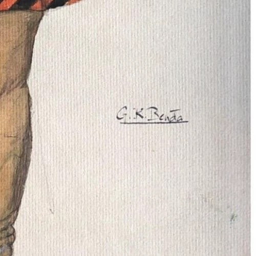 Georges Kugel BENDA (XIX-XX) Theater Murae Costumes signed Vintage Drawing - 7