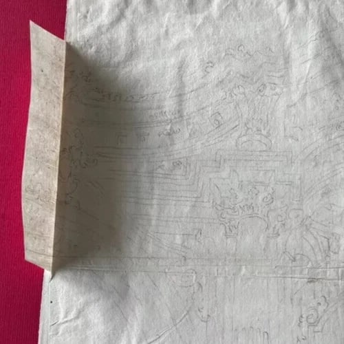 18th Century French Pencil Drawing Architecture Decoration Ornamentation - 7