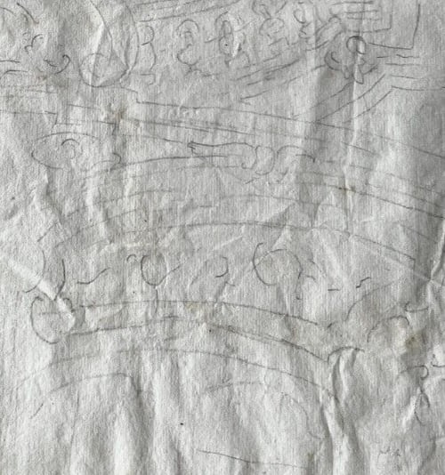 Architecture Decoration Ornament - Drawing Antique Old 18th century Original - 3