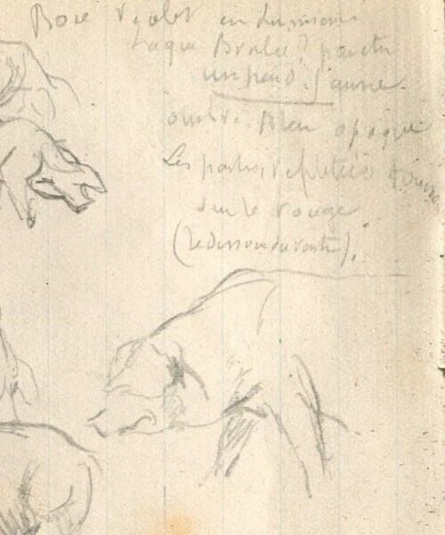 Pig, House, Trees Sketches Artwork Vintage Pencil Original Pencil Drawing - 7
