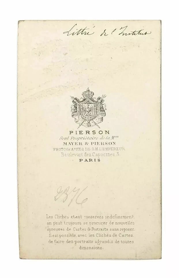 Émile Littré, French Philosopher – Mayer & Pierson c. 1870 CDV Photo - 7