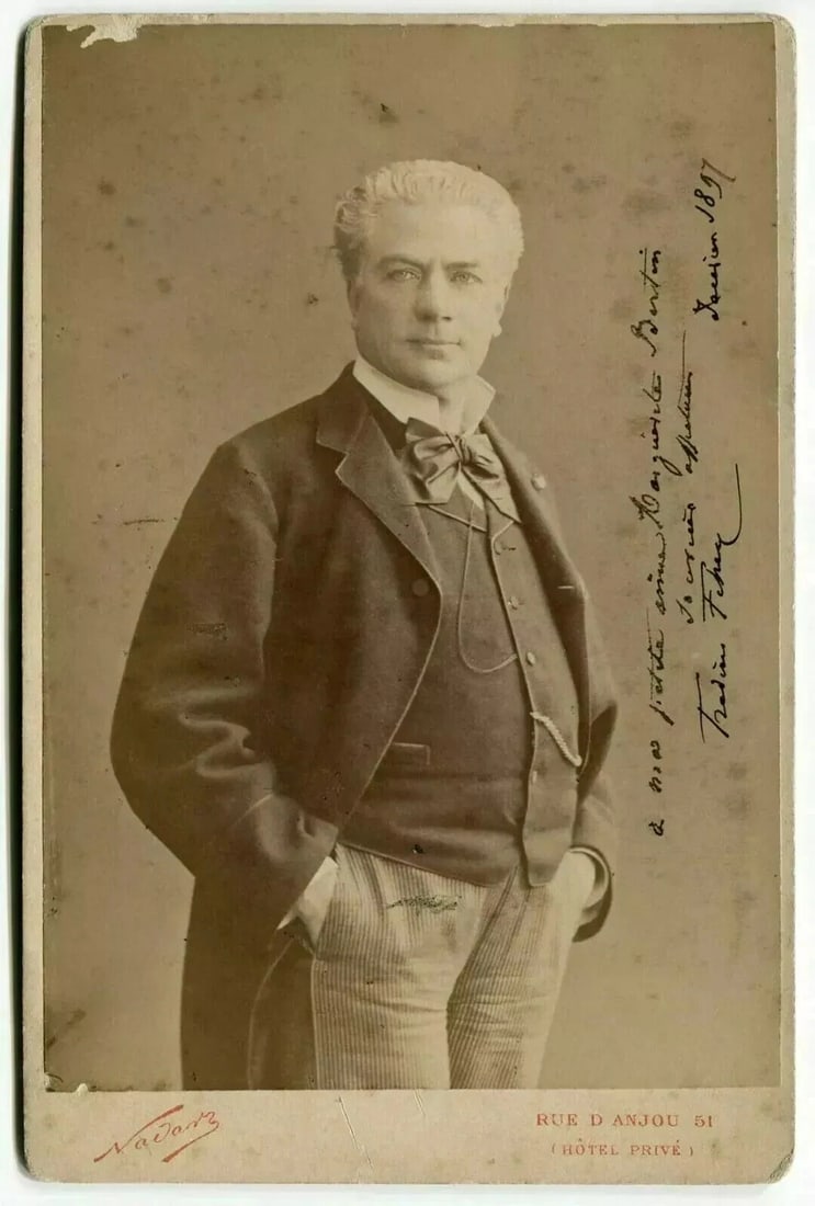 1897 NADAR Portrait - Cabinet Card Photograph Vintage Signed - 4