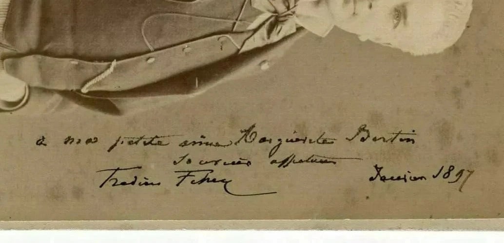 1897 NADAR Portrait - Cabinet Card Photograph Vintage Signed - 5