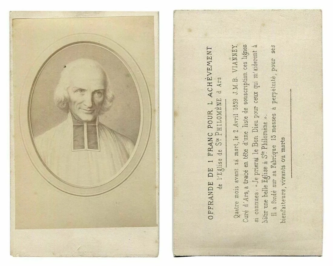 Jean-Marie Vianney, Curé d'Ars – French Priest CDV Photo 1870 - 7