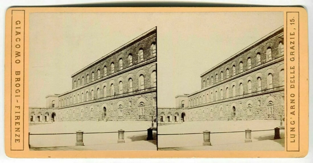 Vintage Stereoview Giacomo BROGI - Florence x9 c. 1870 - 14