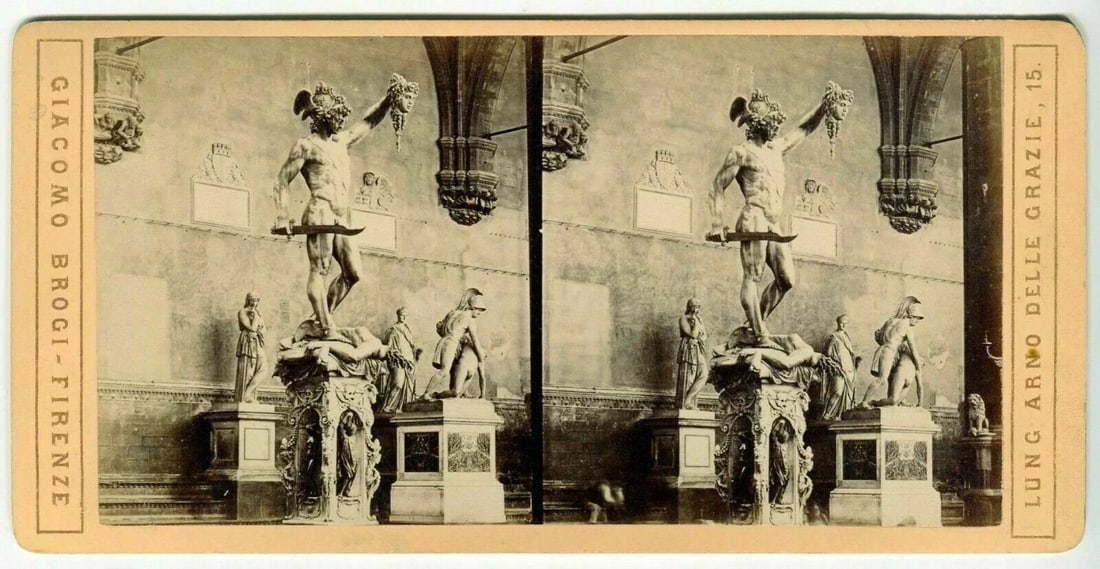 Vintage Stereoview Giacomo BROGI - Florence x9 c. 1870 - 18