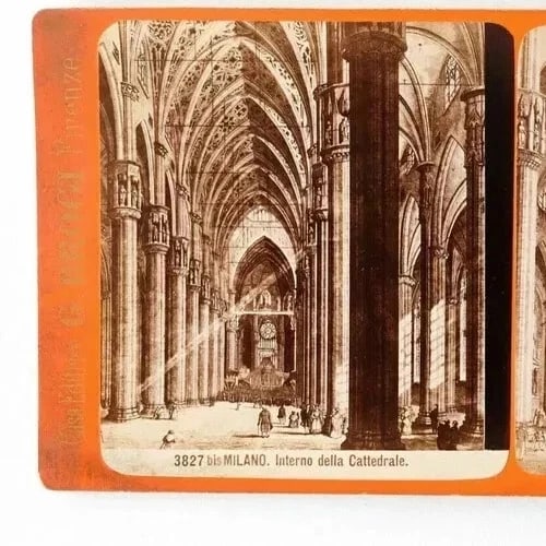 G.BROGI - Milano, Italy c. 1880 Vintage Stereoview Photograph x4 - 9