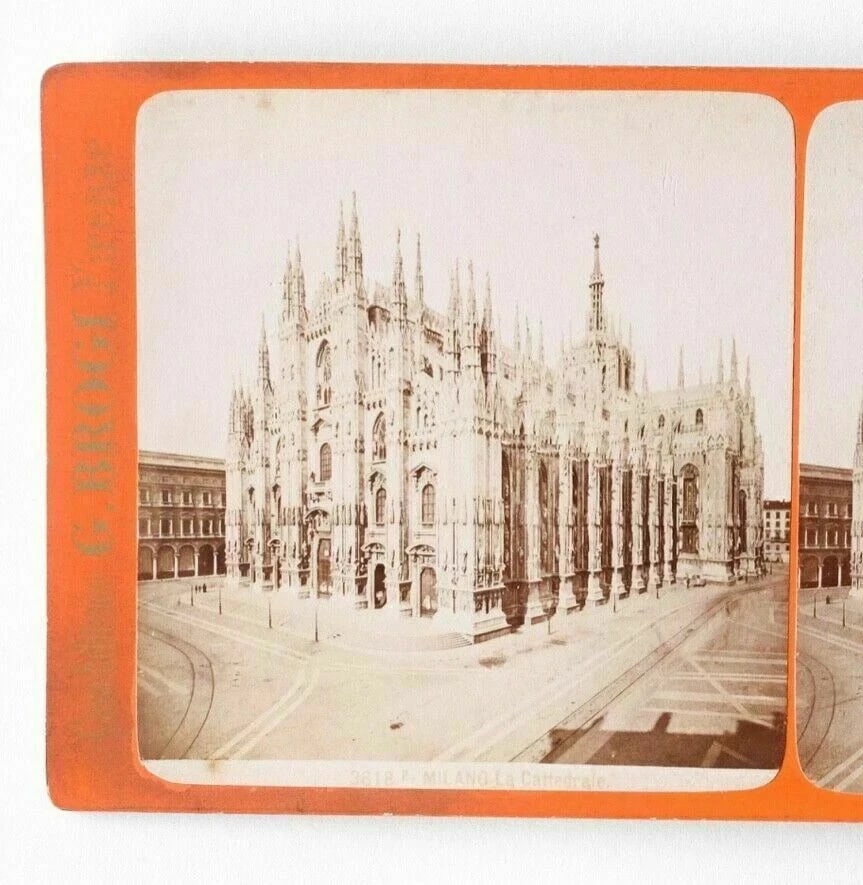 G.BROGI - Milano, Italy c. 1880 Vintage Stereoview Photograph x4 - 7