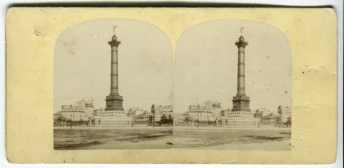 Vintage Stereoview - Paris Views, Albumen c. 1860 x18 - 19