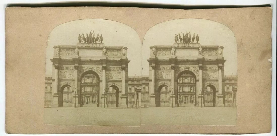 Vintage Stereoview - Paris Views, Albumen c. 1860 x18 - 2