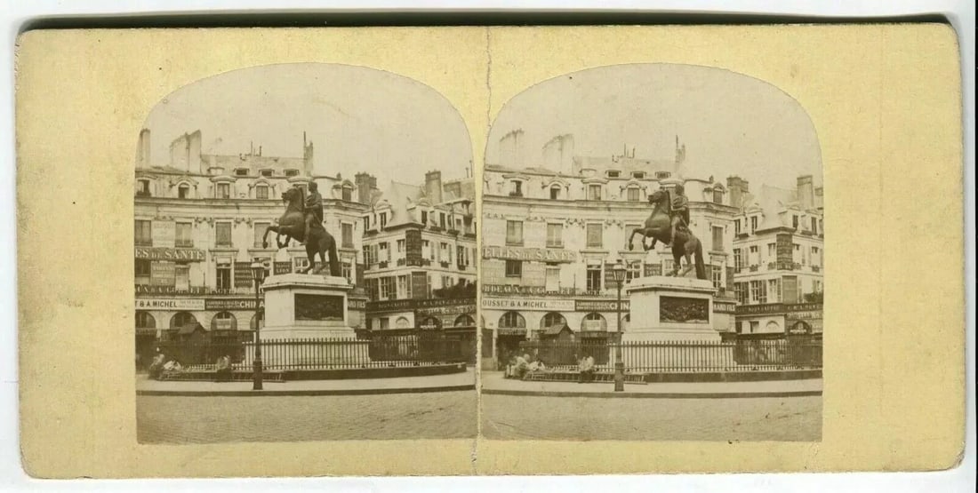 Vintage Stereoview - Paris Views, Albumen c. 1860 x18 - 3