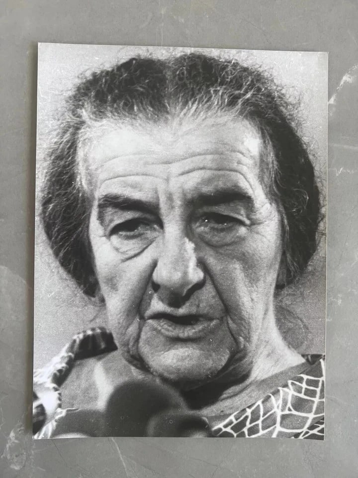 Vintage Photograph Press Photo A.F.P - Golda Meir, Sadate President, Yom Kippour - 3