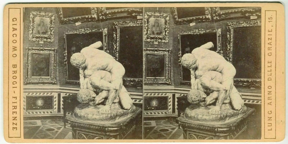 Stereoview - Giacomo BROGI - Florence Views c. 1870 Vintage x11 - 2