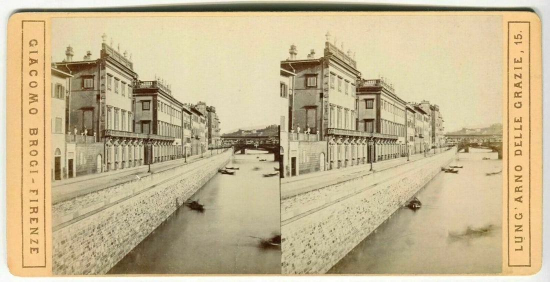 Stereoview - Giacomo BROGI - Florence Views c. 1870 Vintage x11 - 3