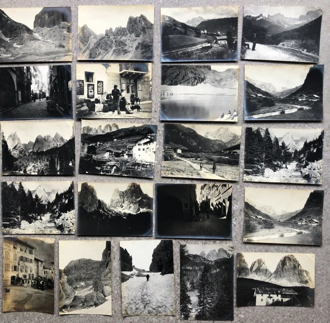 Vintage Photographs Lot x42 Mountain Landscape, Piz Palin, Tirren, Saraguin 1902: 42 vintage photographs 7 x 11 cm stains, folds Reserve: $90.00 Shipping: Domestic: Flat-rate of $22.00 to anywhere within the contiguous U.S. International: Foreign shipping rates are determined by